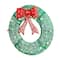 Glitzhome® 3ft. Lighted Christmas 3D Mesh Wreath Outdoor Décor
